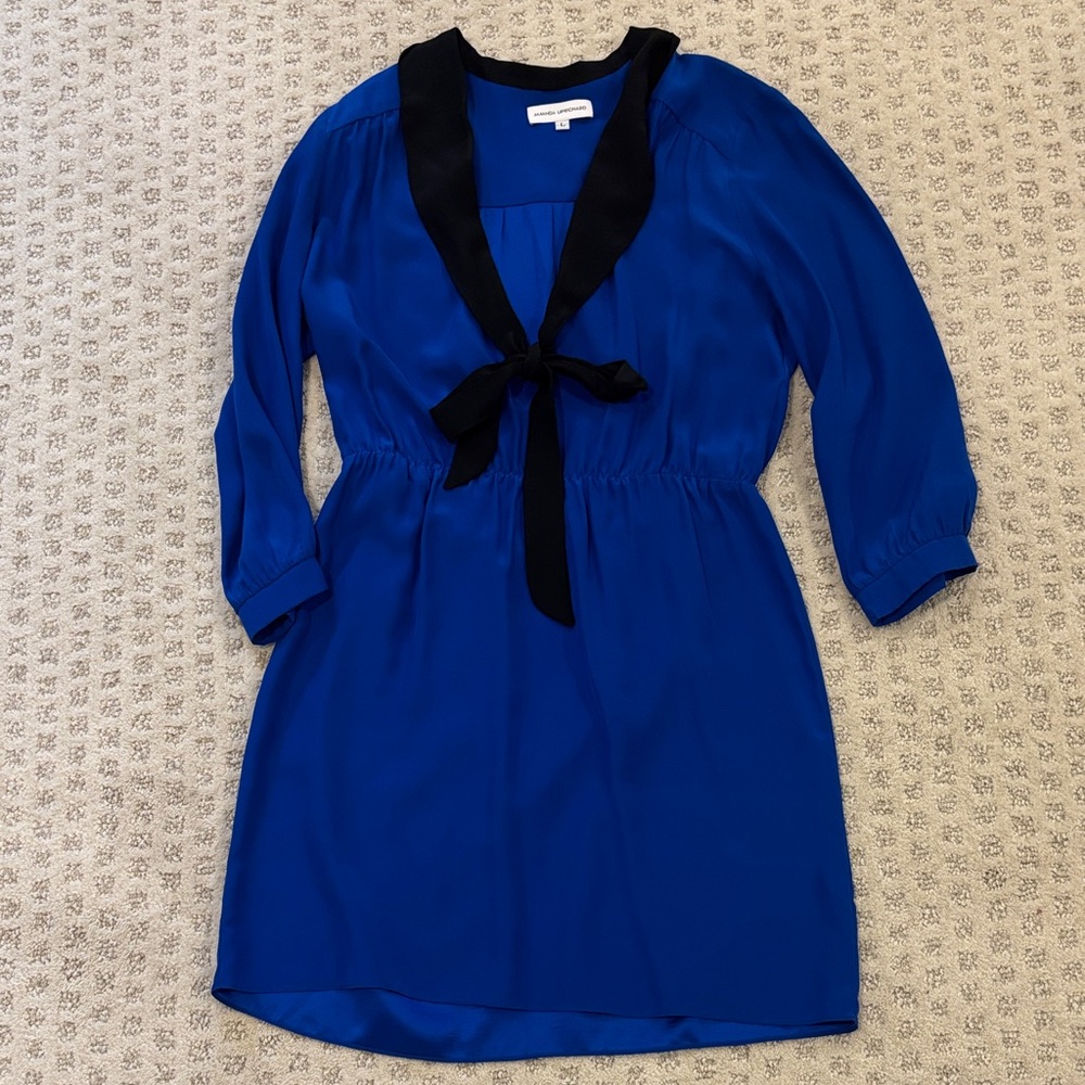 Amanda Uprichard Royal Blue Dress with Black Accents